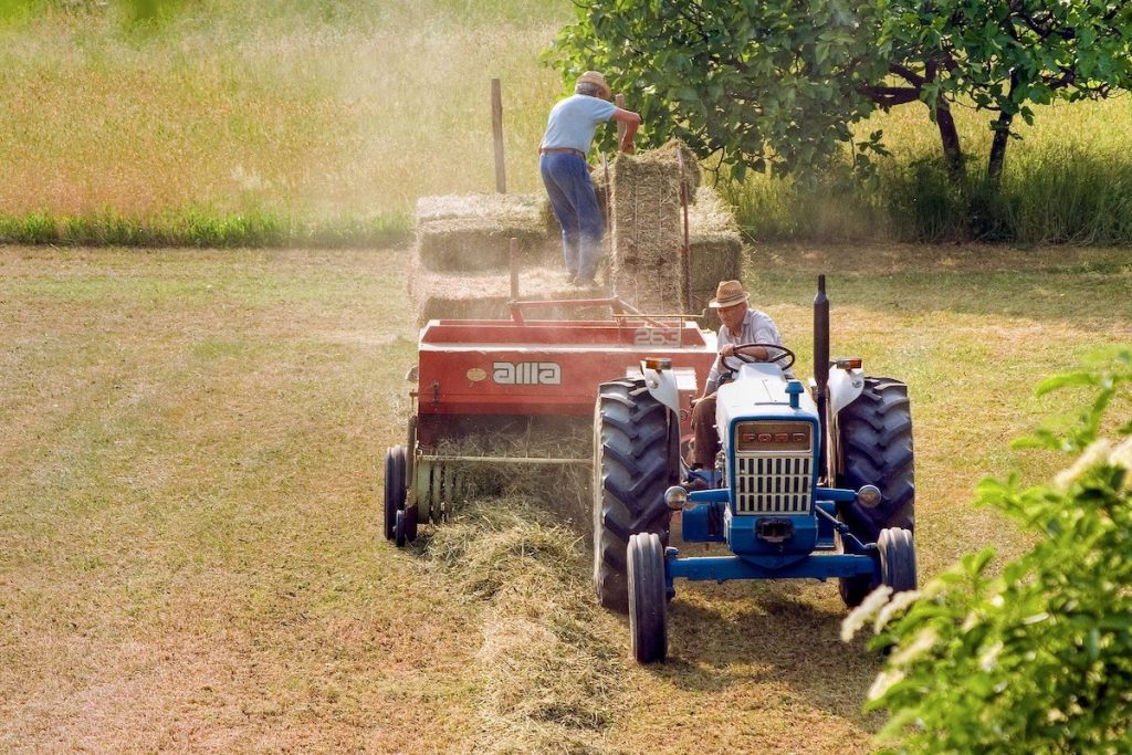 Farmer on tractor 