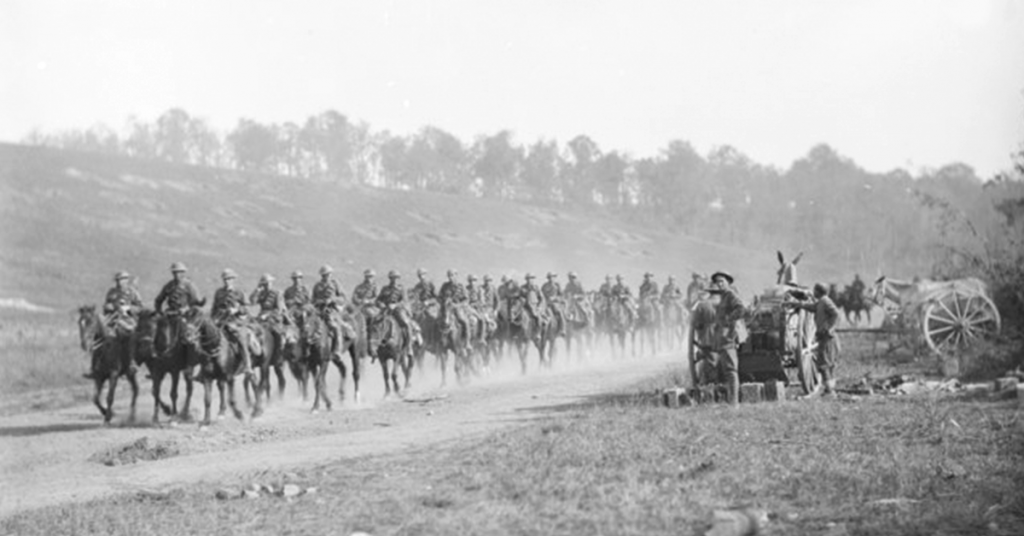 Horses on the Battlefield Alongside Brave Soldiers